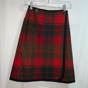 Pendleton plaid wool wrap skirt Sz 10 vintage